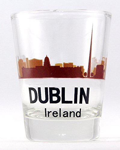 Dublin Ireland Sunset Skyline Shot Glass