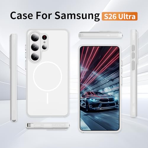 BPOASE Magnetic Shockproof Case for Samsung Galaxy S26 Ultra 6.9-Inch,[Fit for Magsafe][Military Grade Drop Protection] Non-Slip Anti-Scratch Hard PC Shockproof Phone Cover-Clear by BPOASE - Used condition - Image 7