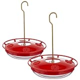 Aspects HummZinger Highview Hanging Hummingbird Feeder - 429, Red,12 oz (Pack of 2)