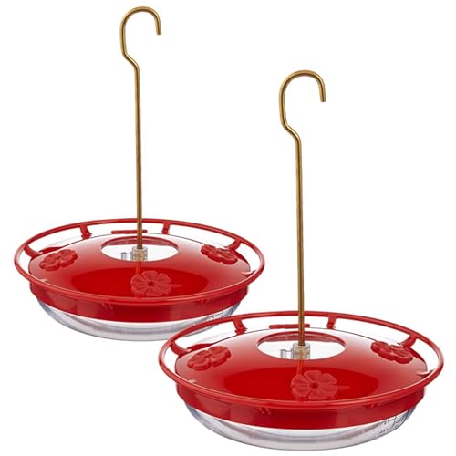 Aspects HummZinger Highview Hanging Hummingbird Feeder - 429, Red,12 oz (Pack of 2)