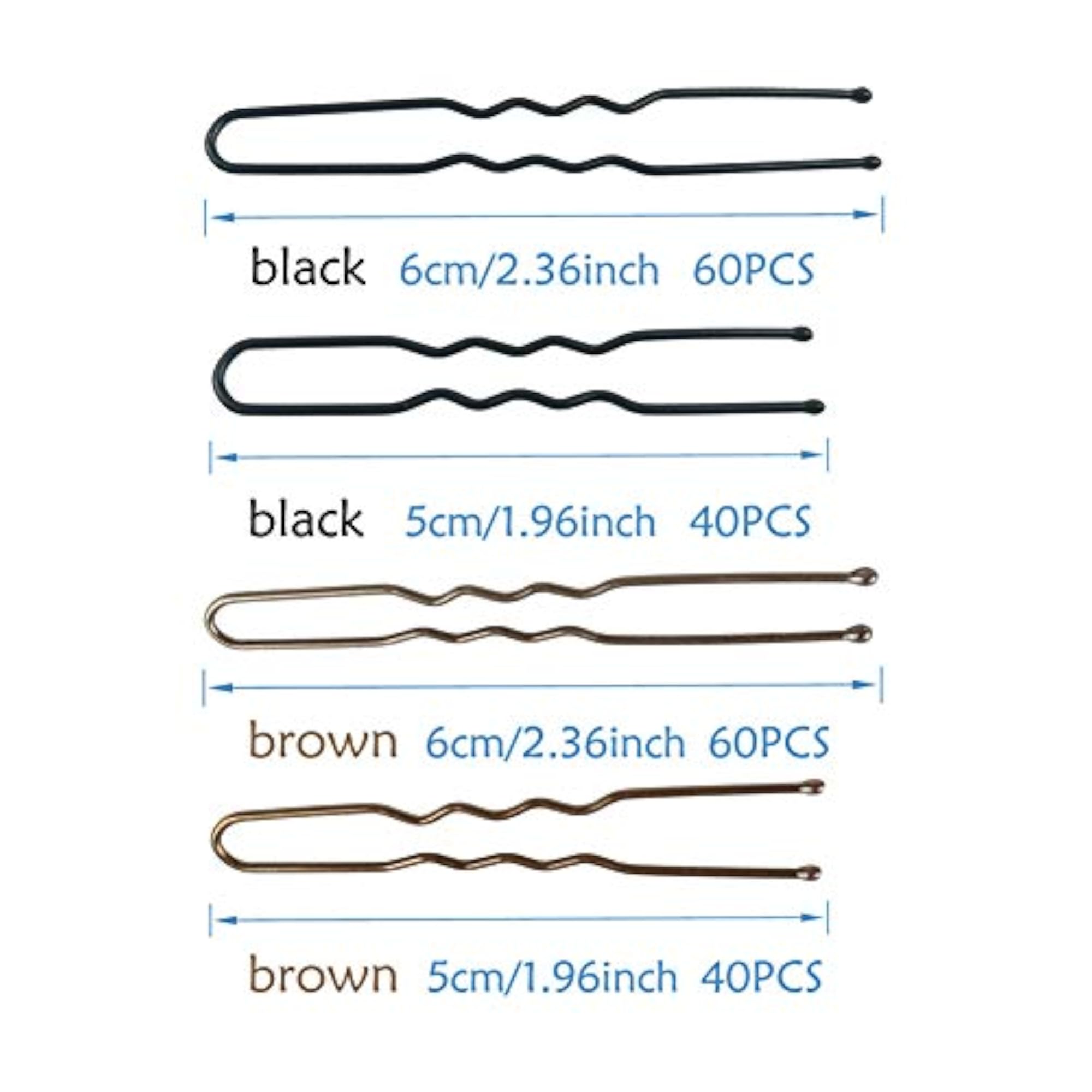 200Pcs U Shaped Hair Pins with Storage Box