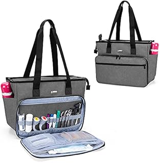 Trunab Nurse Tote Bag for Work with Padded Laptop Sleeve, Large Utility Nurse Medical Bag with Multi-Pockets for Work, Clinical Study, Home Care, Hospice Visit, Grey-Patented Design