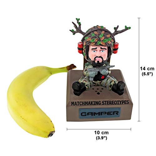 Fandrops - Bobblehead With Sound, Collectible Gamer Gift, Action Figure Inspired By Gamer Stereotypes (Camper) #TOP4