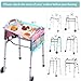 BAGSFY Walker Tray with Cup Holder & 2 Side Pockets, Folding Walker Table for Seniors | Sturdy, Easy-Clean Tray with PEVA Surface | Universal Fit for Standard Walkers, Walker Accessory for Elderly