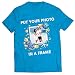 lepni.me T-Shirt pour Hommes Souvenirs de Vacances d'été Personnalisés Encadrez Votre Photo de Vacances Ici (L Bleu Multicolore)