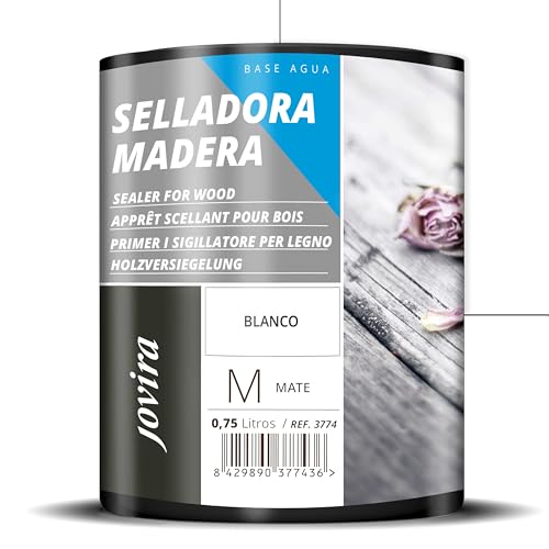 JOVIRA PINTURAS SELLADORA MADERA al Agua. Imprimación especial para madera (750 Mililitros) G-28