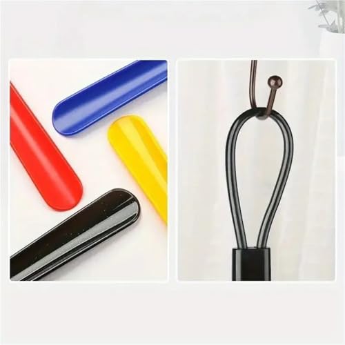 Calzador de plástico flexible extra largo con cucharas resistentes para zapatos 5
