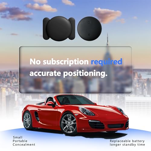 Super Magnetic! 360 Days of Battery Life! Apple Find My Subscription-Free GPS Car Locator - Waterproof and Drop-Proof, Stealth Tracking, 1 Year Only Replacement Not Repair