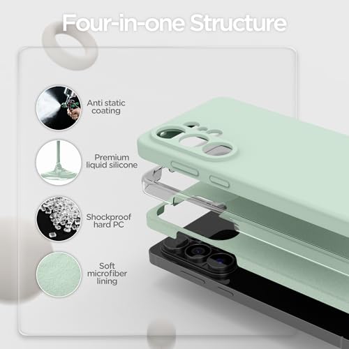 INGIDO for Samsung Galaxy S26 Ultra Case, Liquid Silicone Cover with Camera Protection Anti-Scratch Soft Microfiber Lining Shockproof Protective Phone Case for S26 Ultra 6.9", Light Green by INGIDO - Used condition - Image 5