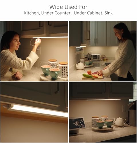Leetdud LED Under Cabinet Lighting Hardwired or Plug in, 12 Inch 6W, Dimmable 5 Color 2700K/3000K/3500K/4000K/5000K, Linkable Eyes Care Design Counter Lights for Kitchen, Sink, ETL Listed, White by Leetdud - Used condition - Image 5