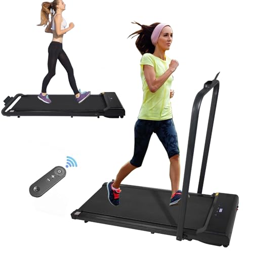 Image of Walking Pad Treadmill Under Desk 2 in 1 Folding Portable Treadmill for Home Office Walking Jogging Machine 240 lb Capacity Black