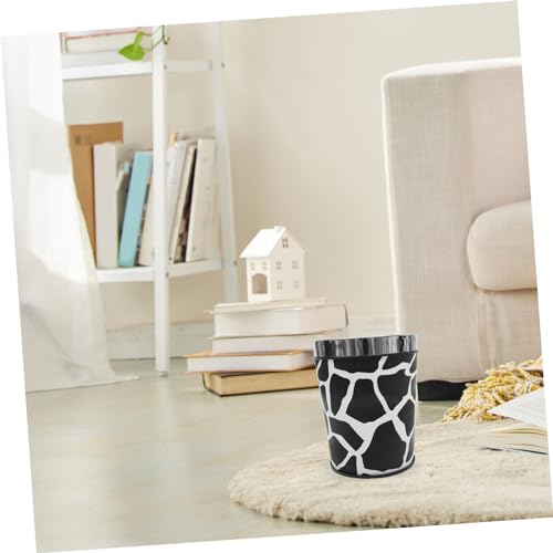 Caneca de basura con estampado de vaca para oficina y cocina miniatura 5