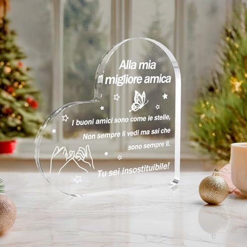 Regalo San Valentino Amica - Placca Acrilica Originale Regalo Compleanno