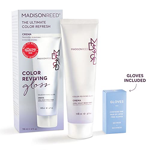 Madison Reed Color Reviving Gloss, Crema - Blonde, Semi-Permanent Hair Dye, Enhances Hair Color & Corrects Tone, Adds Brilliant Shine, Keratin & Argan Oil, 4 Fl Oz (118 Ml) #TOP3
