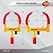 AV Steel 2pcs Universal Wheel Lock for Car, Clamp Heavy Duty Trailer Wheel Lock, Adjustable Car Theft Prevention Device Tire Lock with 6 Keys for Car, ATV, SUV, RV, Motorcycle, Golf Cart, and Boat