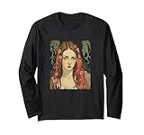 Art Nouveau Girl with Red Hair Vintage Style Long Sleeve T-Shirt