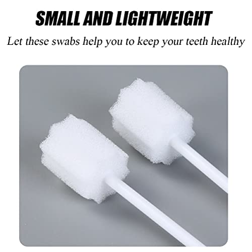 100 Count Disposable Oral Swabs, Oral Care Swabs Tooth Shape For Oral Cavity Cleaning Sponge Swab For Elderly Adults, Unflavored (100 Count) #TOP5