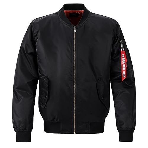 Veste légère coupe-vent homme XXXXXL noir : manteau ajusté style européen