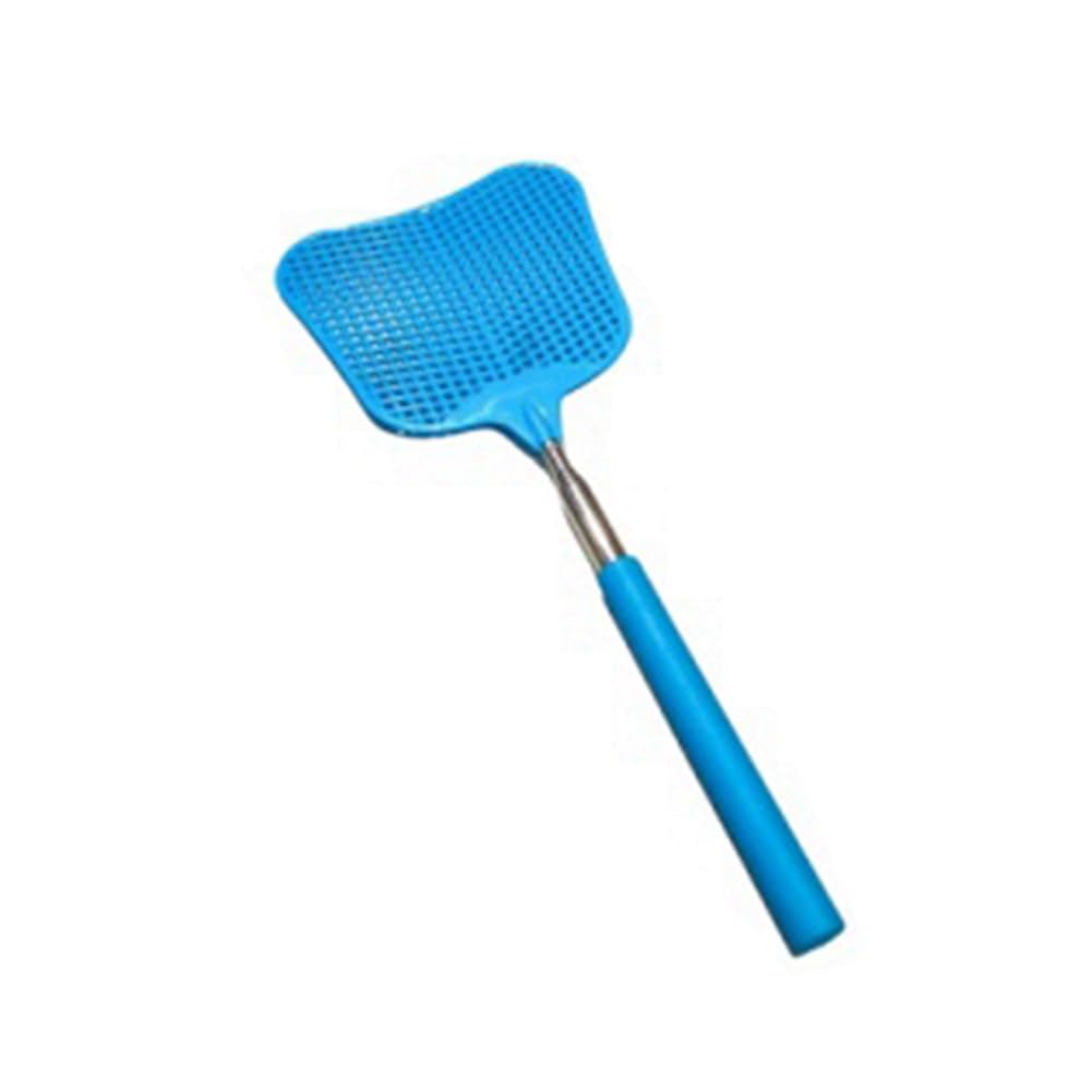 Goser Blue Telescopic Fly Swatters Heavy Duty Flyswatter With Stainless Mosquito Repellent Tool Home Replacement Accessories Tools E