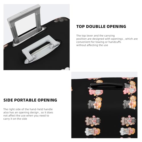 Baker Gnome Luggage Cover Washable Elasticated Luggage Covers for Suitcase TSA Approved Stylish Scratch Resistant Luggage Case Protector4