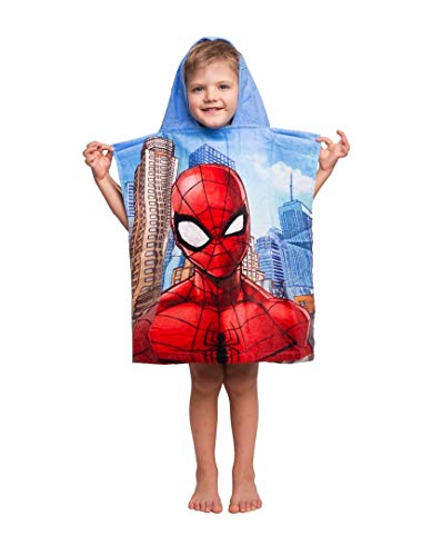 Poncho cape de bain Spiderman serviette microfibre à capuche - 5