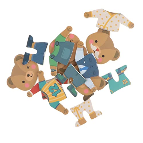 Misppro Bear Magnetic Dress-Up Toys For Girls - Change Clothes Play Set 18 Pieces #TOP3