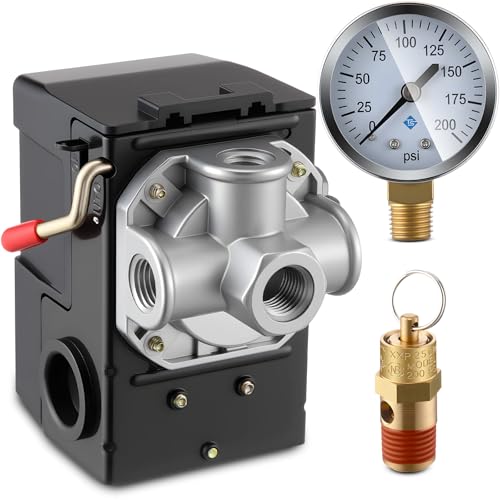 Dreyoo Air Compressor Pressure Switch with Gauge