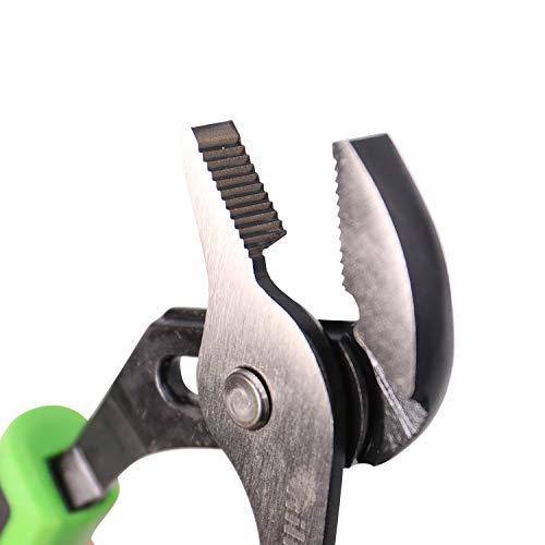 Hilmor 8" Tongue & Groove Plier With Rubber Handle Grip, Black & Green, Gjp8 1885366 #TOP4