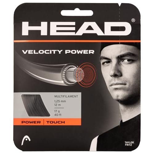 HEAD Velocity MLT Power Tennissaiten-Set (Schwarz, 17 g - 1,25 mm)