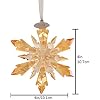 XIANGBAN Crystal Snowflake Pendant Home Clear Star Decoration Hanging Christmas Prism Jewelry (Champagne)