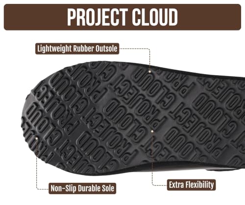 Image of Project Cloud 100% Genuine Leather Shearling Slippers for Women (Nerita) | Australian Fur Lining Memory Foam Insole Non Slip EVA Sole Fuzzy Plush House Shoes Warm Cozy Indoor Footwear Everyday Comfort