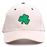 NCAA Notre Dame Fighting Irish Shamrock LED Light-Up Logo Khaki Adjustable Hat