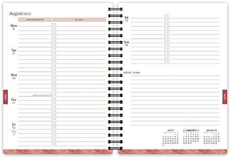 Black Solid | 2023 6 x 7.75 Inch 18 Months Weekly Desk Planner | Foil Stamped Cover | July 2022 - December 2023 | Plato | Planning Stationery