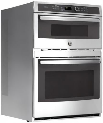 側 view GE Proのfile PT9800SHSS oven, showing its depth and dimensions