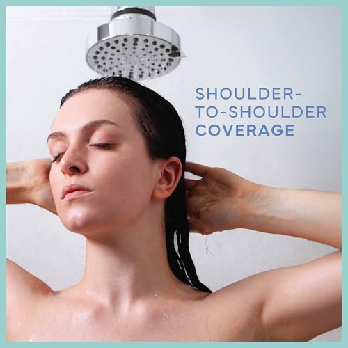 Image of SEVENTY 4-Setting Filtered Shower Head with Shower Filter in Chrome - Helps Reduce Chlorine and Impurities for Healthier Hair, Skin and Scalp, Easy to Install (Model 12155)