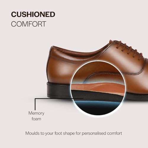 Image of FAUSTO Men's Formal Office Meetings Work Lace-Up Derby Shoes