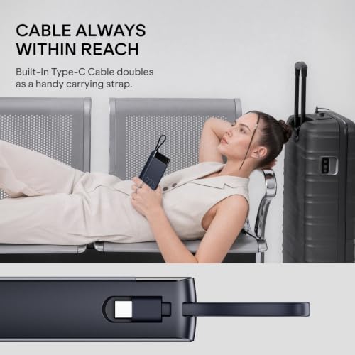 Image of boAt Apex PB400 with in-Built Type-C Cable; 20000 mAh 2-Way PD 22.5W Fast Charging Powerbank with Triple Output; Premium Finish; for Android, iPhone 17 /16 /Pro, Samsung, iPad (Storm Blue)