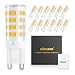 DiCUNO G9 LED Ceramic Base Light Bulbs, 4W (40W Halogen Equivalent), 400LM, Soft White (3000K), G9 Base, G9 Bulbs Non-Dimmable for Home Lighting, 12-Pack
