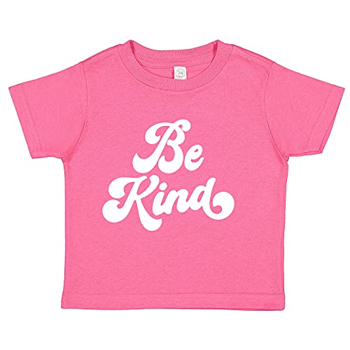 Be Kind Baby Tee Shirt Assorted Colors (6M 12M 18M 24M) (Hot Pink, 4T)