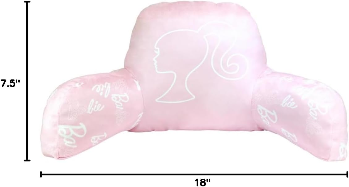 Franco Luxe Super Soft Plush Squishy Pillow, 19" inch x 30" inch, Barbie Movie Bed Rest