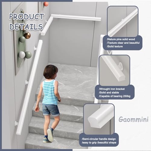 Garde-corps d'escalier en acier blanc 150cm | Finition haute qualité