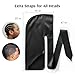YFONG 100% 22 Momme Mulberry Silk Durags for Men Women, Extra Long Strap Silky Durag, Breathable and Soft Do Rag for 360 Waves, Perfect for Nourishing Your Hair and Fashionable Outfits, 1Pc, Black