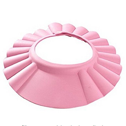 Fulltime(TM) Bébés Safe Shampooing Douche Bain Bain Protéger souple Chapeau (rose)