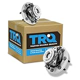 TRQ Front Wheel Hub & Bearing Assembly Pair for Ram Pickup Truck 2WD 2x4 w/ABS