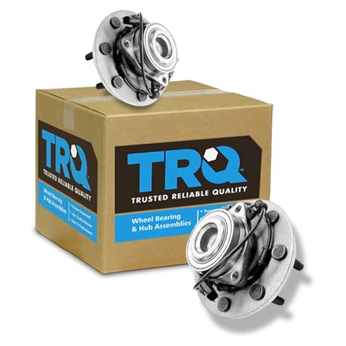 TRQ Front Left and Right Wheel Bearing and Hub Assembly Set 2 Piece Compatible with 2003-2005 Dodge Ram 2500 RWD 2003-2005 Ram 3500 RWD