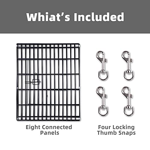 Foldable Metal Exercise Pet Play Pen with Door for Dogs 30inch Tall  Cucciolini Doodles Foldable metal exercise pet play pen with door for dogs 30 inch tall   cucciolini doodles