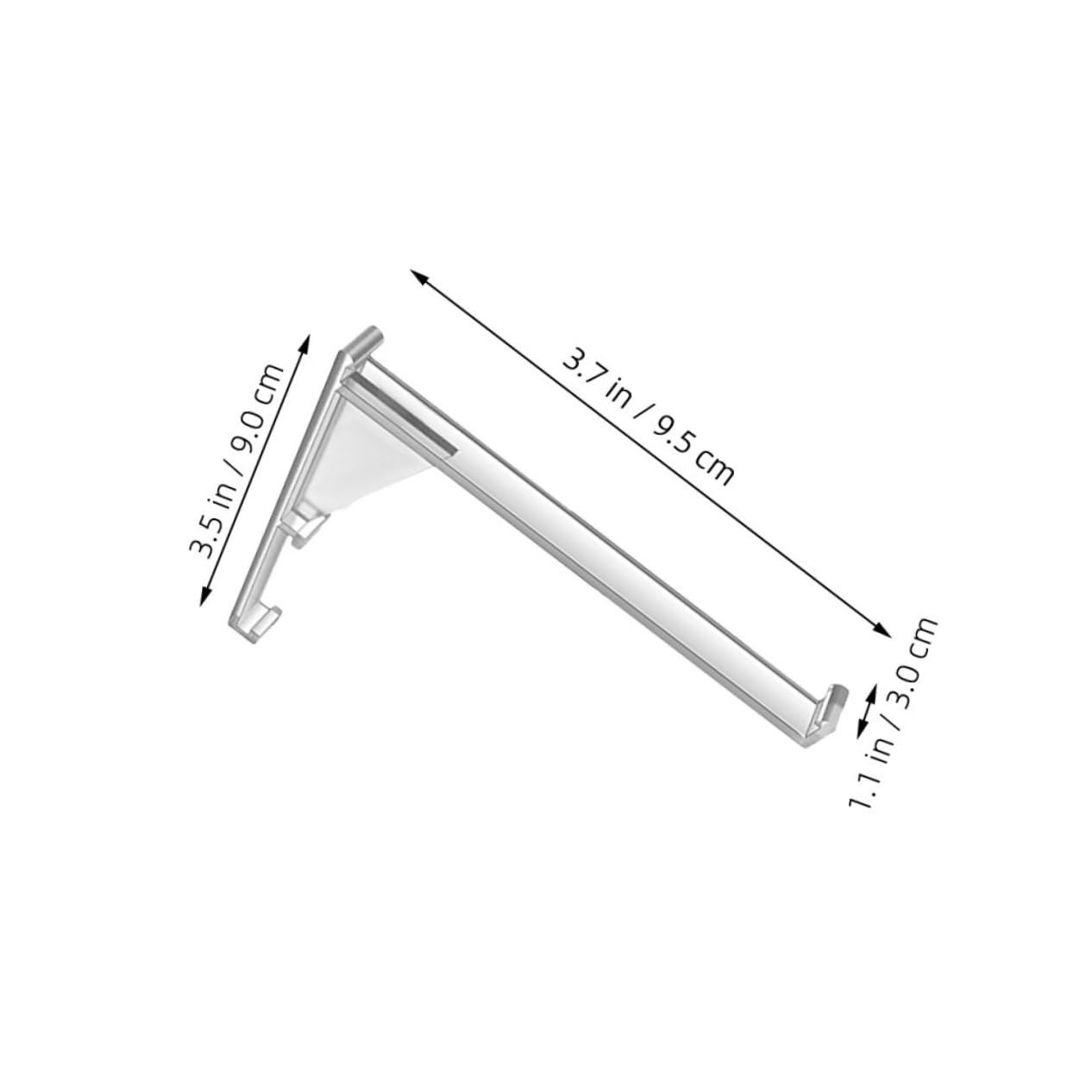 Cabilock 8PCS Clear Valance Clips for Vertical Blinds Right Angle Design for Enhanced Light Control Compatibility for Home and Office Use