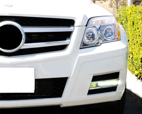 Luz LED diurna iJDMTOY blanca para Mercedes 2009-12 GLK miniatura 6