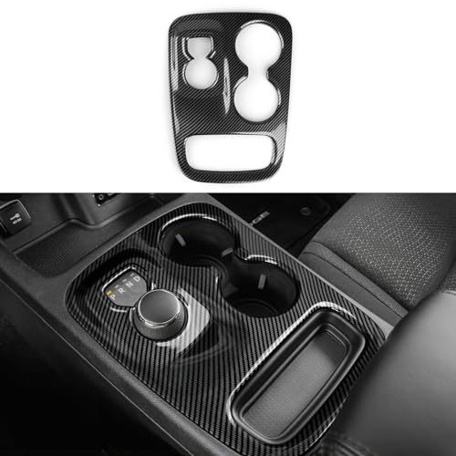 Image of Car Gear Shift Panel Decals for 2014 2015 2016 2017 Dodge Durango Accessories Carbon Fiber Stickers