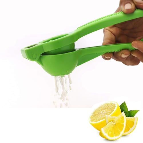 Image of 2-in-1 Lemon Squeezer & Citrus Juicer with Bottle Opener, Manual Hand Press for Fresh Lemon, Lime, Orange Juices, Easy Squeeze, Easy Clean - ABS Plastic Lemon Squeezer (Multi-Color)